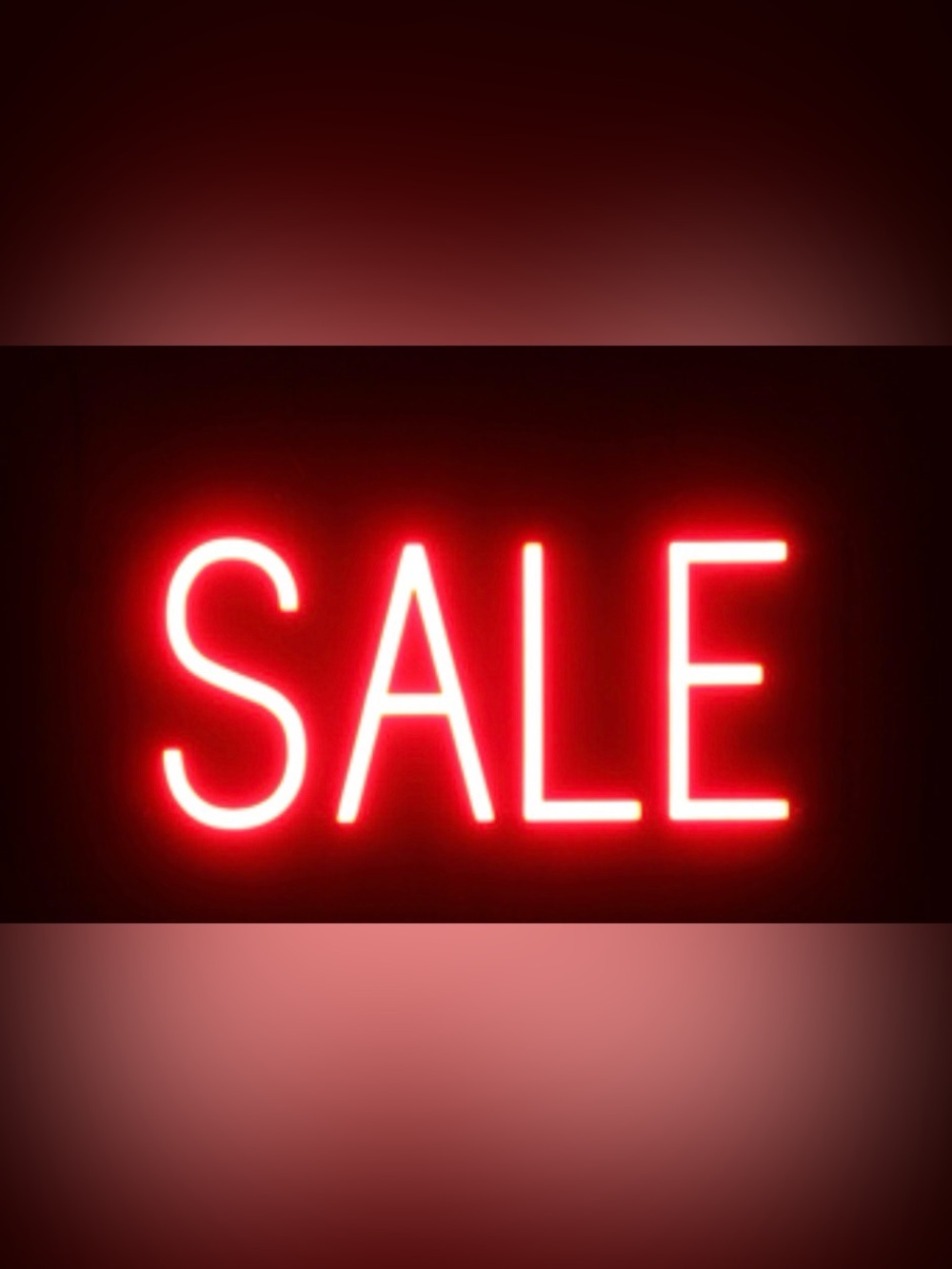 Neon "SALE" Sign - Bright Red Neon Letters